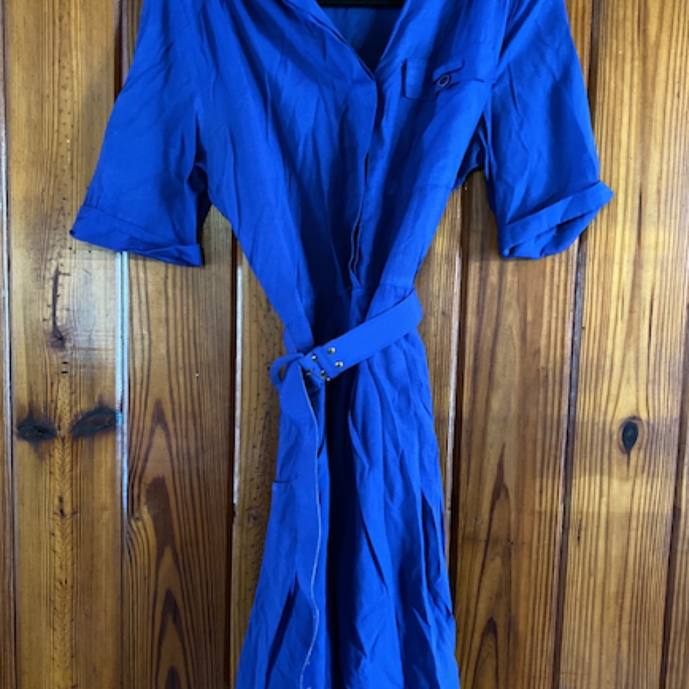 Cobalt blue 90's dress - Picture 3 of 3
